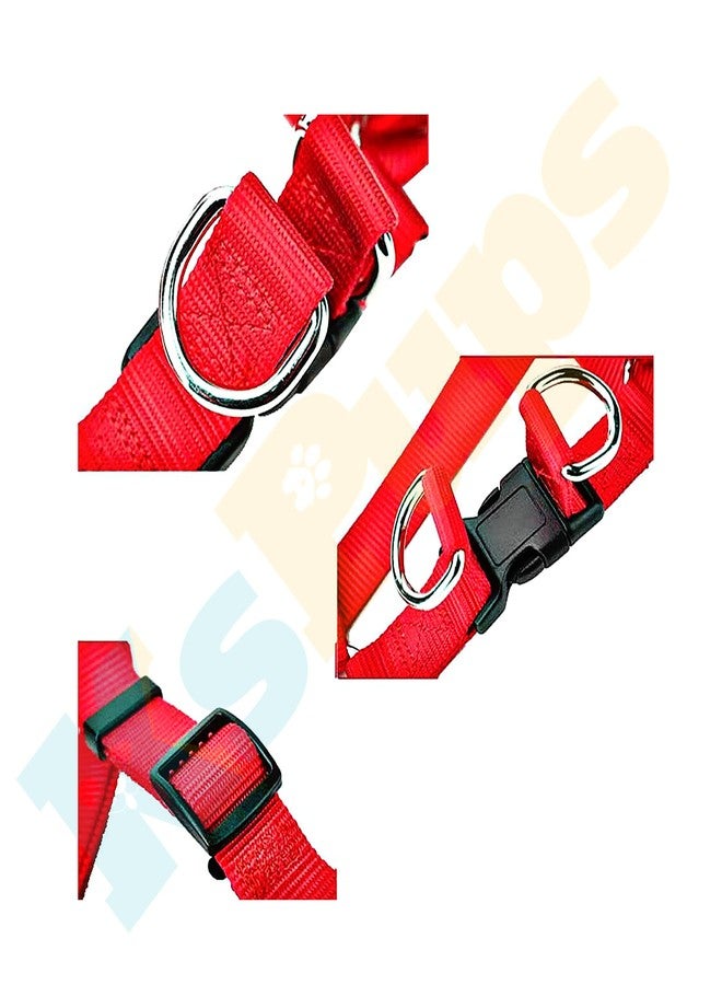 KsPups Nylon Adjustable Leash with Harness Set 0.5 Inch Puppy Harness for Small & Medium Dogs - 15 MM (Available As Per Color) - Image 3